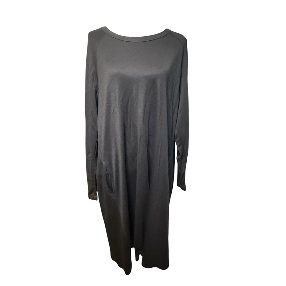Kedem Sasson NWT Black Asymmetrical Long Sleeve Lagenlook Dress OS